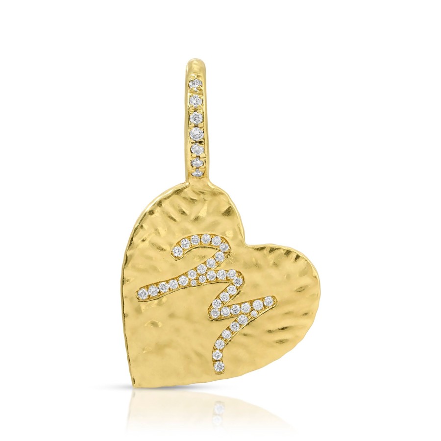 Necklaces Octavia Elizabeth | Diamond Heart Initial Charm