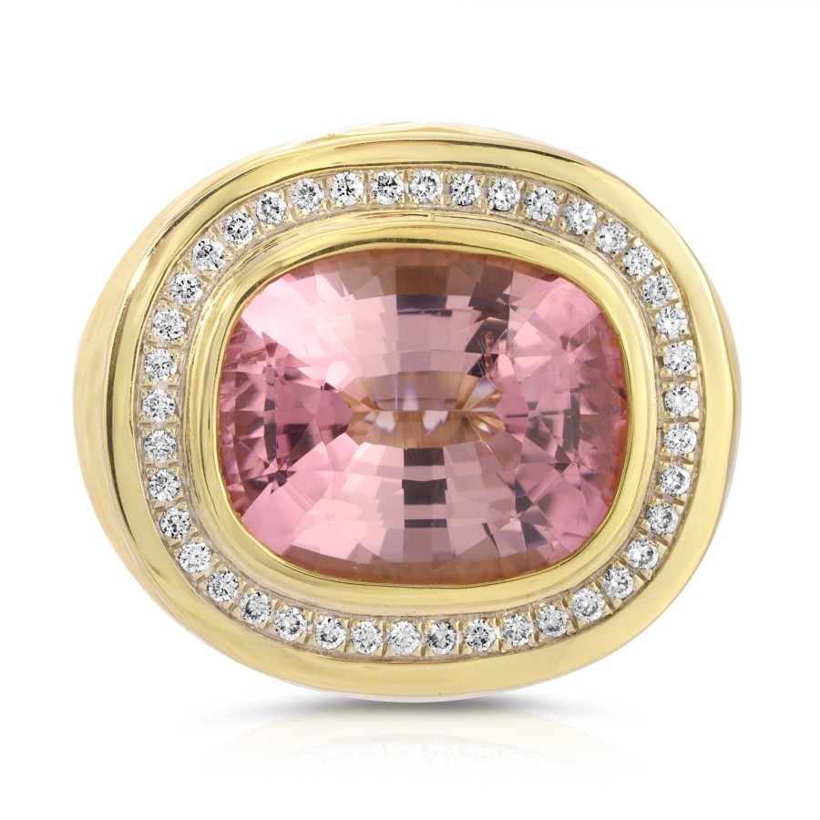 Rings Octavia Elizabeth | Blushing Ring - Pink Tourmaline Cushion