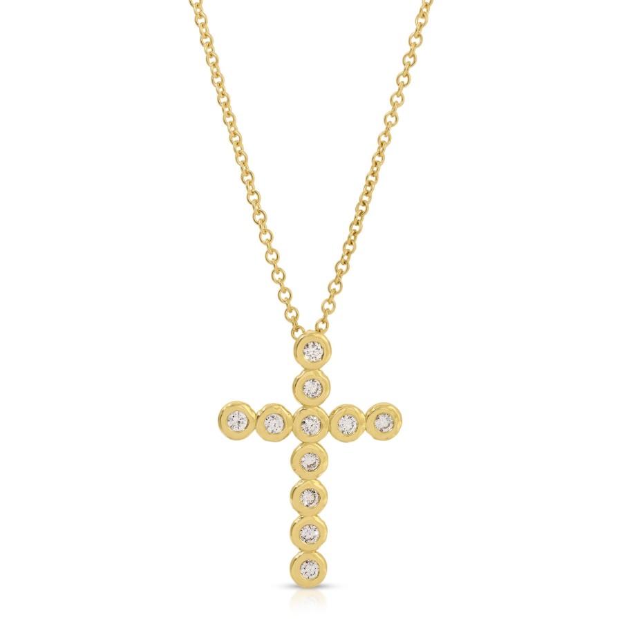 Necklaces Octavia Elizabeth | Nesting Gem Cross Necklace - Medium