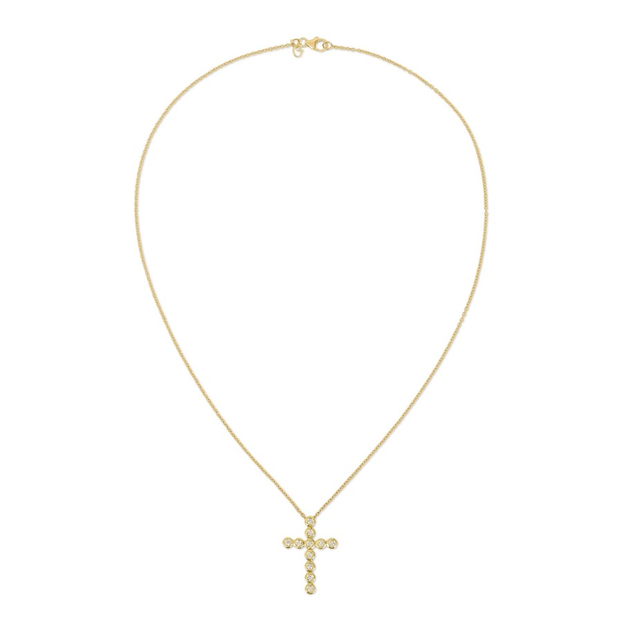 Necklaces Octavia Elizabeth | Nesting Gem Cross Necklace - Medium