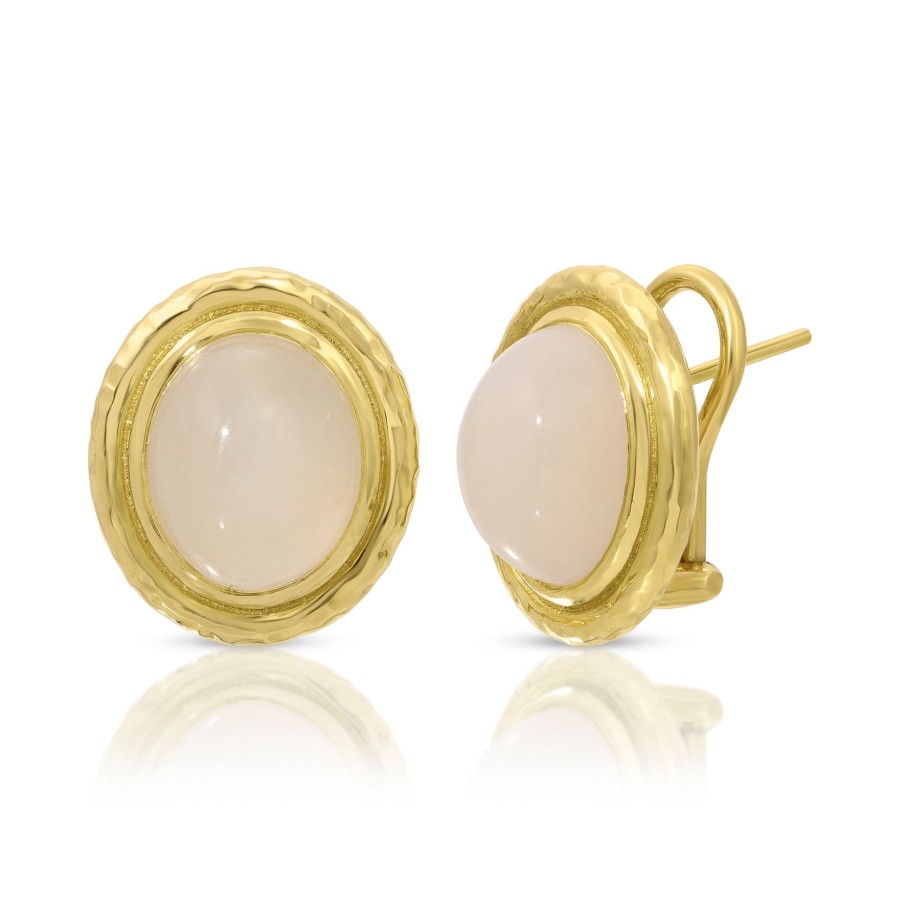 Earrings Octavia Elizabeth | Bermuda Gray Stud - Moonstone