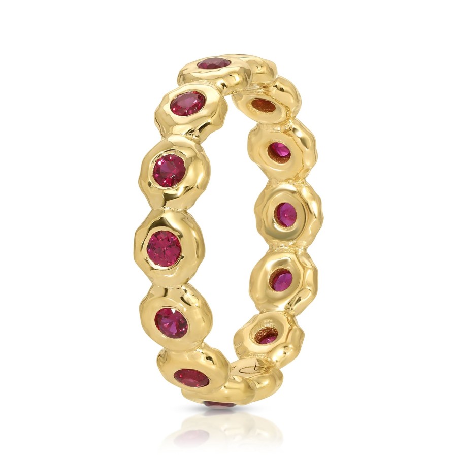 Rings Octavia Elizabeth | Nesting Gem Eternity Ring - Ruby - Medium