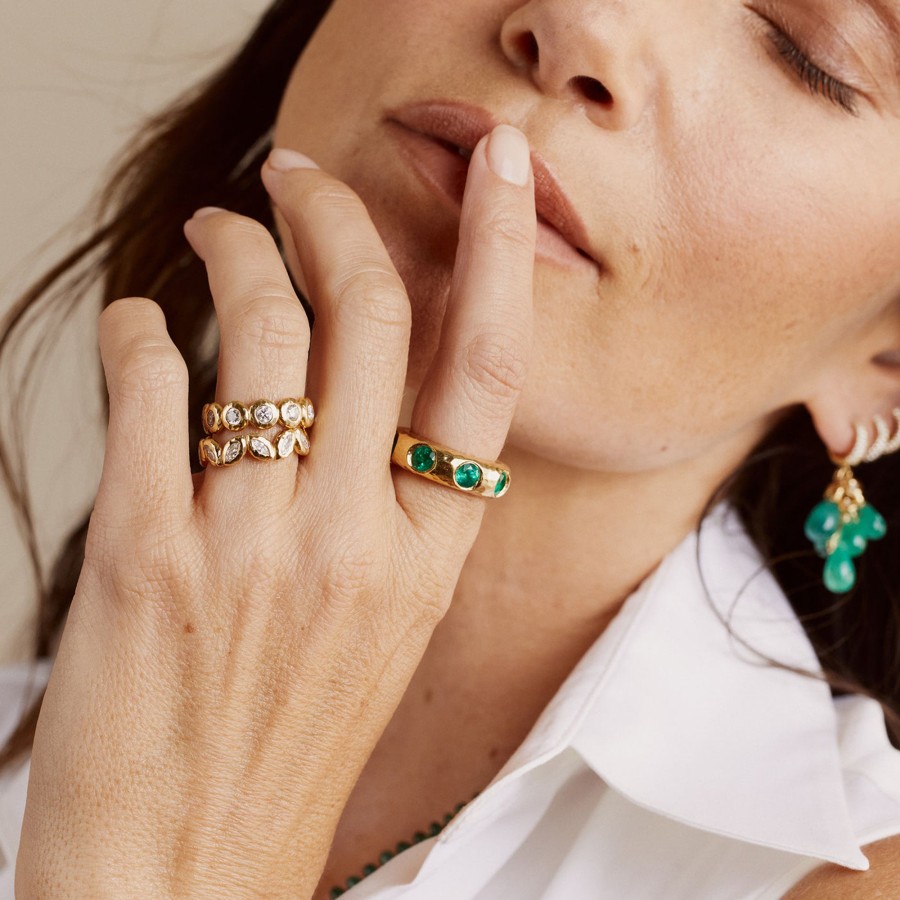 Rings Octavia Elizabeth | Jumbo Liberty Ring - Emerald