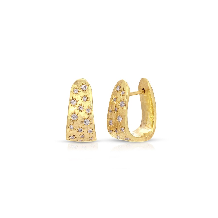 Earrings Octavia Elizabeth | Micro Imogen Huggies - Diamond