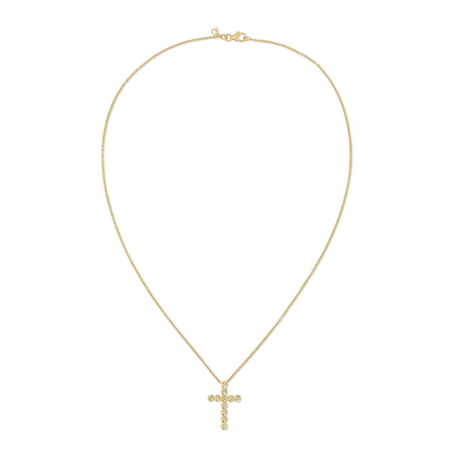 Necklaces Octavia Elizabeth | Nesting Gem Cross Necklace - Small