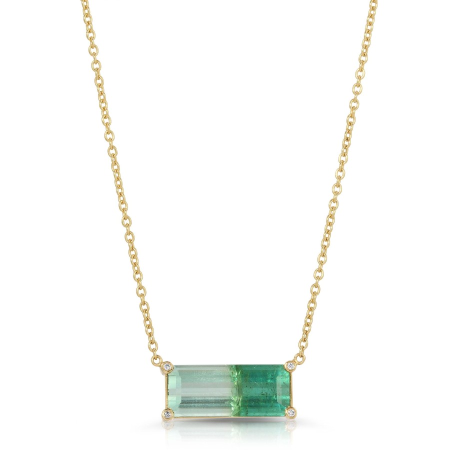 Necklaces Octavia Elizabeth | Green Ombre Tourmaline Necklace - 6.79 Carats