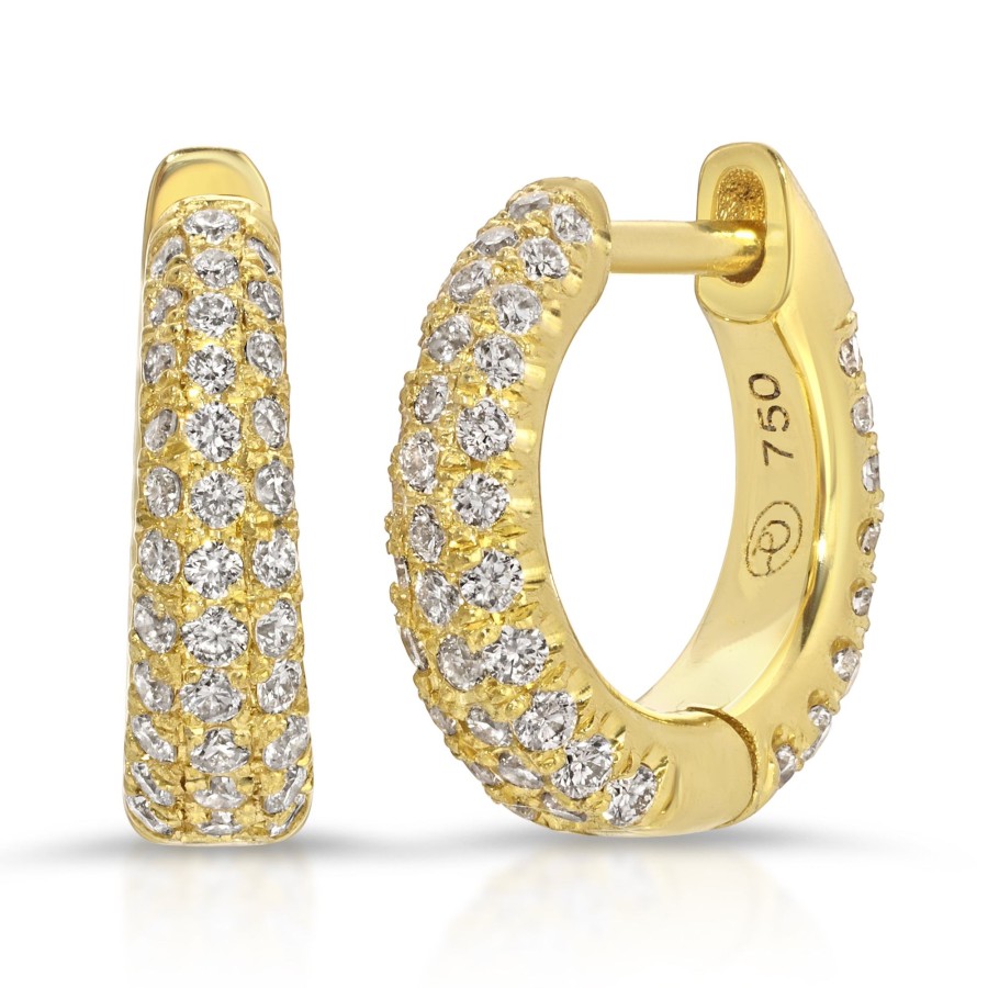 Earrings Octavia Elizabeth | Yana Hoop - Eternity Micro Pave Diamond