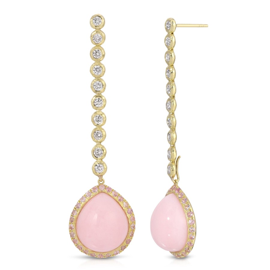 Earrings Octavia Elizabeth | Pink Opal Nesting Gem Drop Earrings