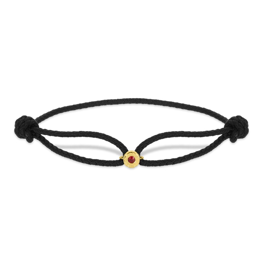 Men Octavia Elizabeth | Ruby Parachute Nesting Gem Bracelet - Men'S - Black