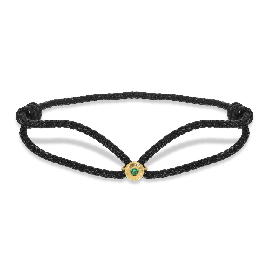 Men Octavia Elizabeth | Emerald Parachute Nesting Gem Bracelet - Men'S - Black