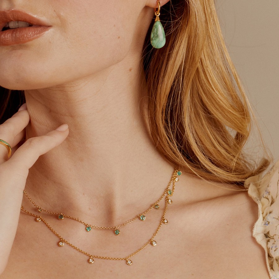 Necklaces Octavia Elizabeth | Asscher Emerald Eternity Necklace