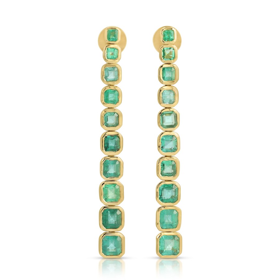 Earrings Octavia Elizabeth | Emerald Asscher Drops