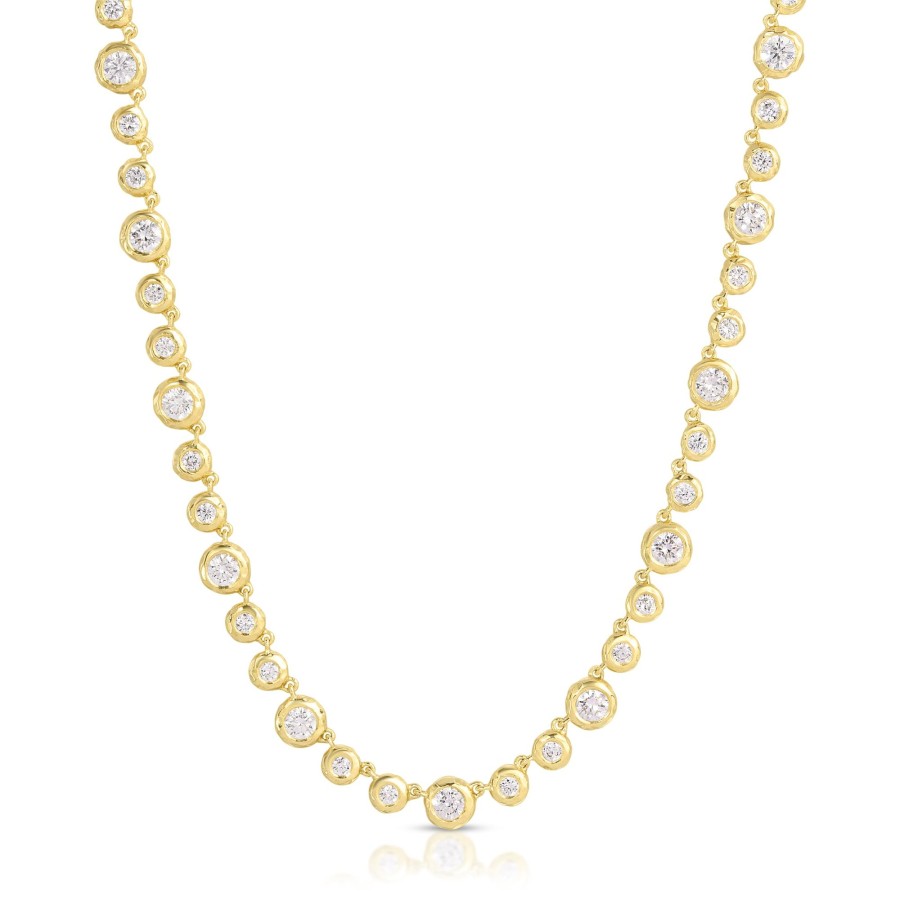 Necklaces Octavia Elizabeth | Micro Nesting Gem Tennis Necklace - Diamond