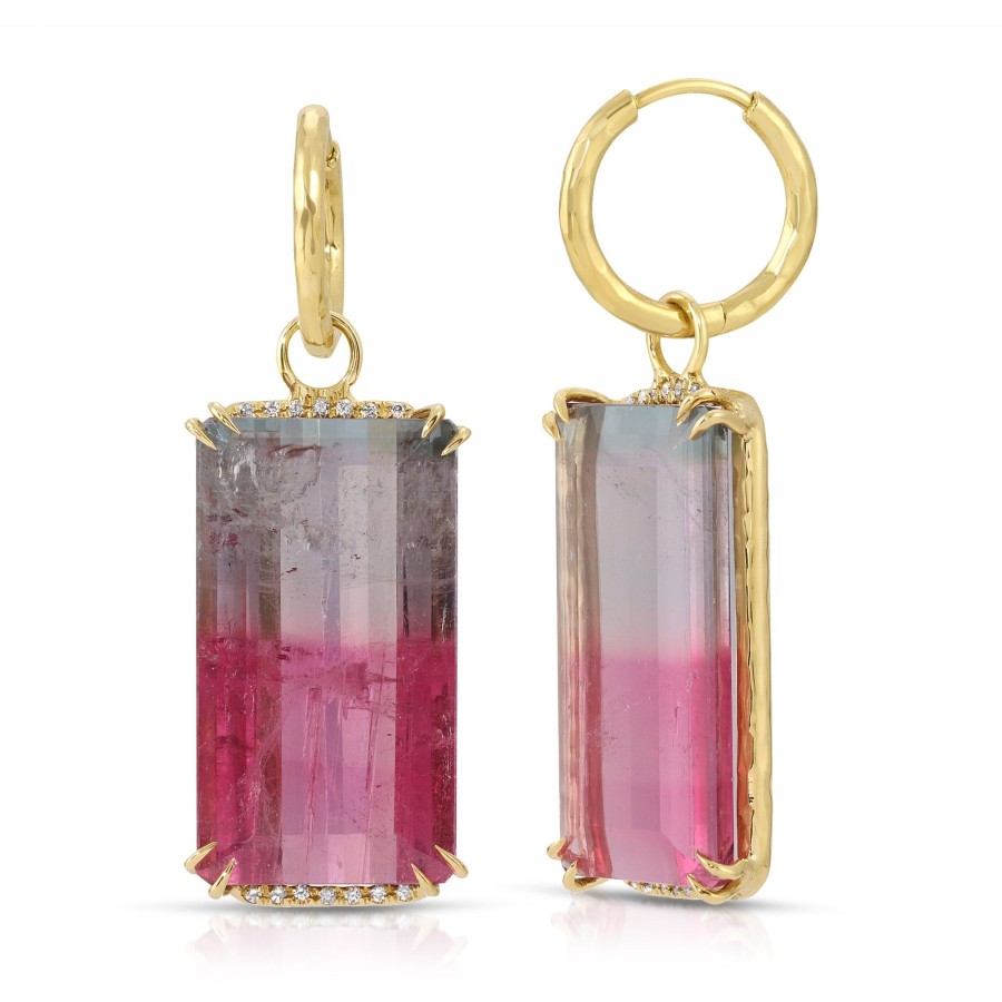 Earrings Octavia Elizabeth | Bi-Color Tourmaline & Diamond Earrings