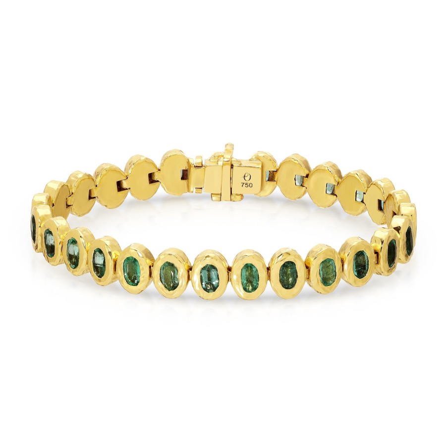 Bracelets & Cuffs Octavia Elizabeth | Nesting Gem Tennis Bracelet - Emerald Oval