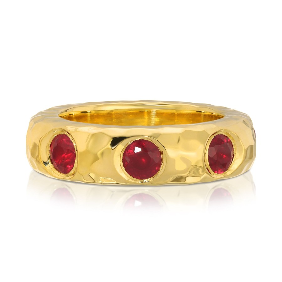 Rings Octavia Elizabeth | Large Liberty Ring - Ruby