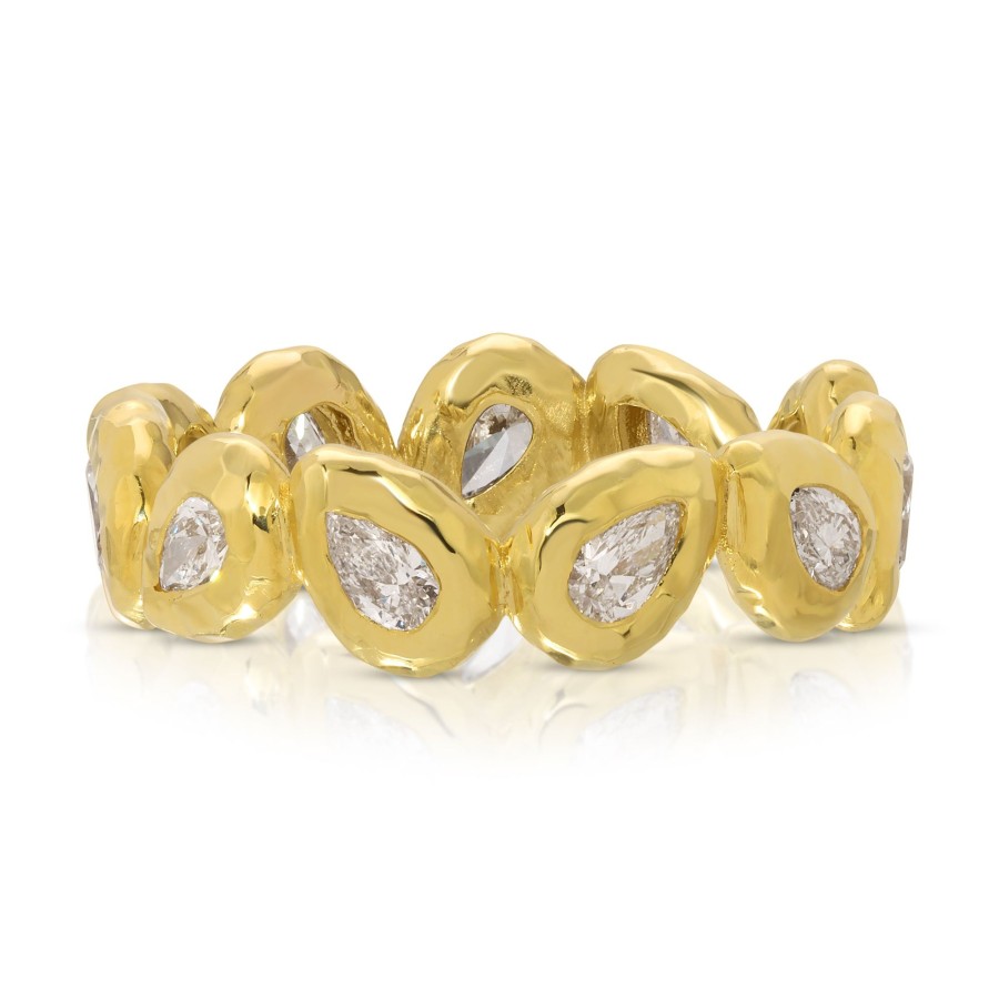 Rings Octavia Elizabeth | Nesting Gem Eternity Ring - Pear - Diamond