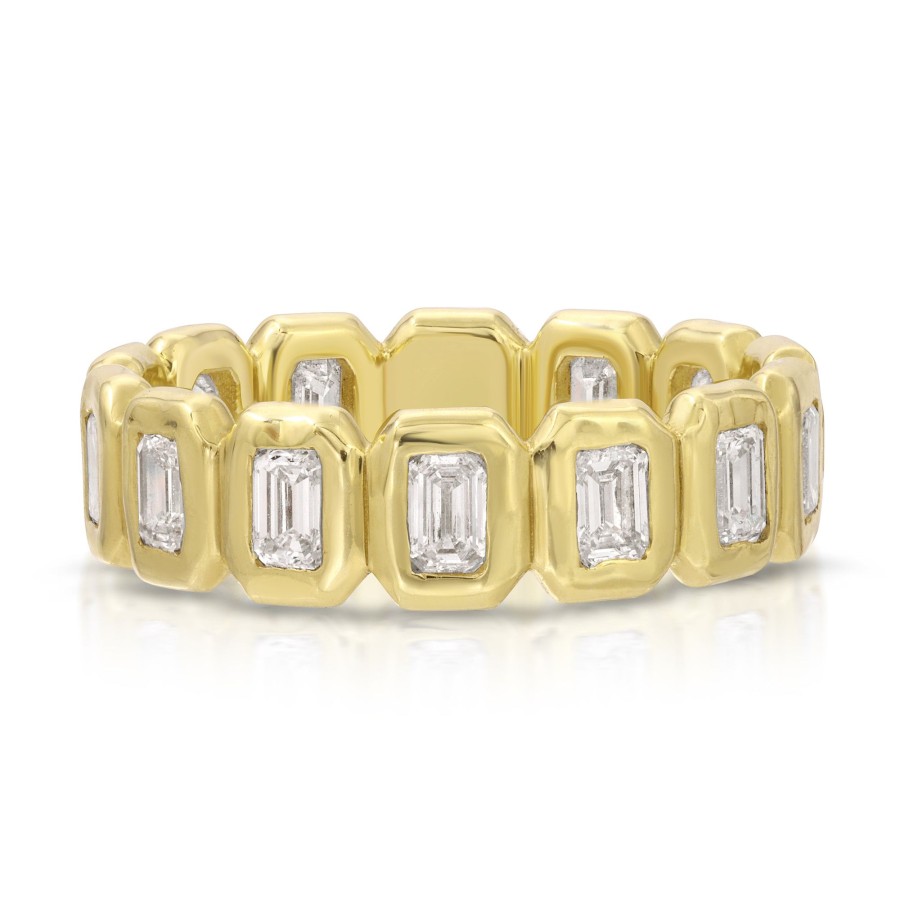 Rings Octavia Elizabeth | Petite Nesting Gem Eternity Ring - Emerald Cut - Diamond