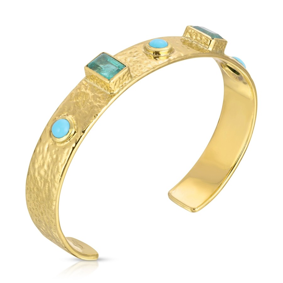 Bracelets & Cuffs Octavia Elizabeth | Out West Cuff - Emerald & Turquoise