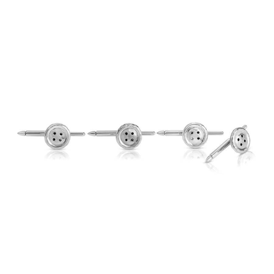 Men Octavia Elizabeth | Sterling Silver Button Tux Studs